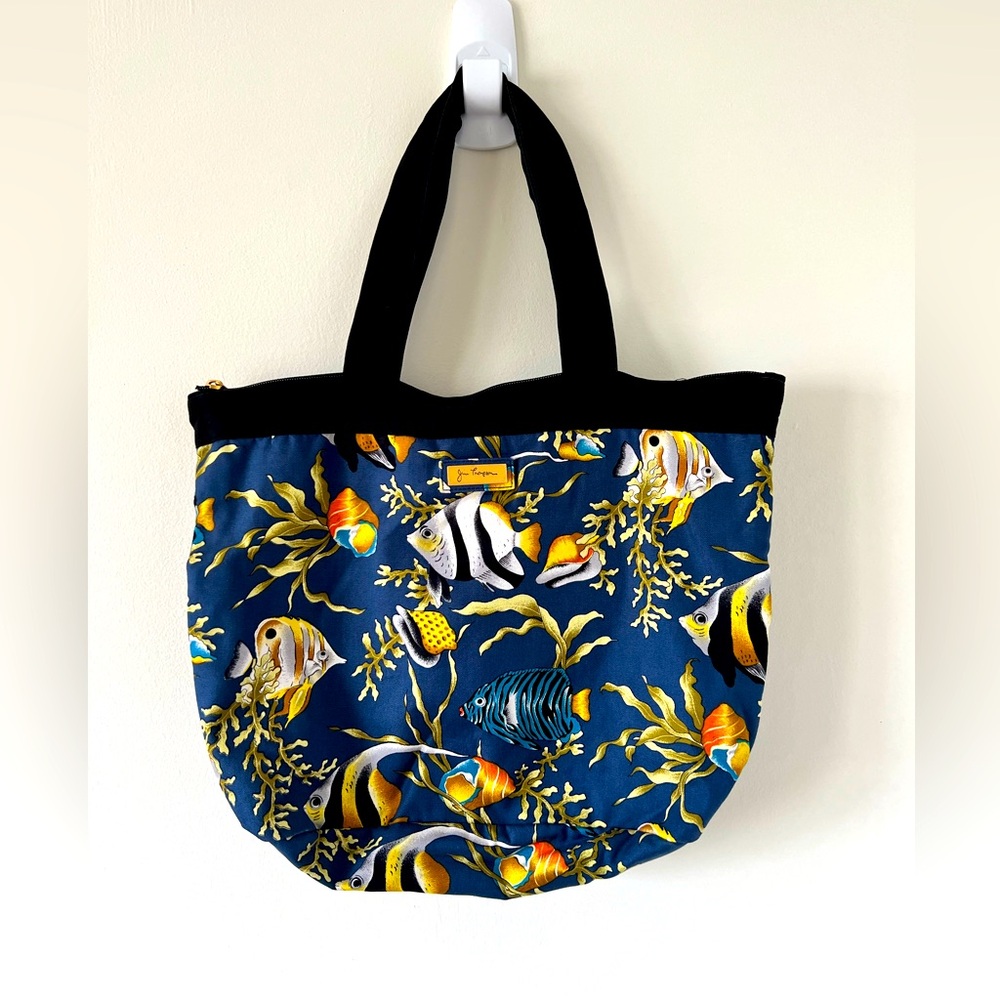 Jim Thompson Colorful Salt Water Fish Print Tote Bag